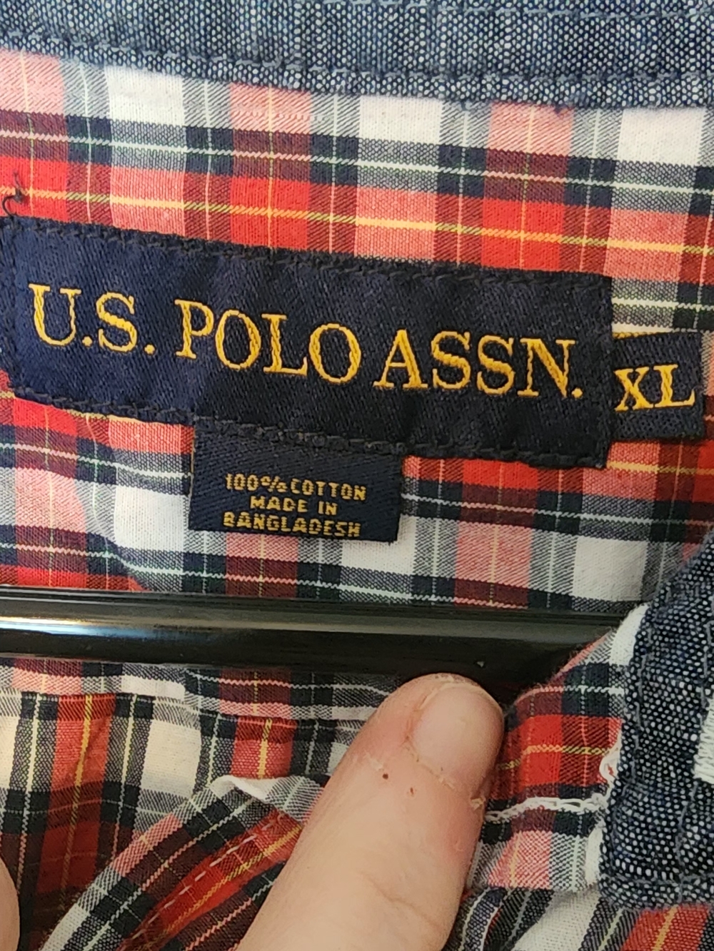 U.S. Polo Assn. Men's Red Plaid Shirt - Classic Casual